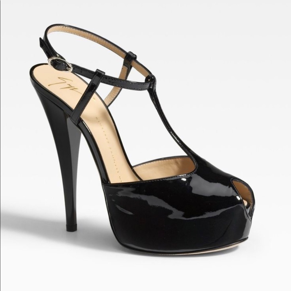 Giuseppe Zanotti black patent heels